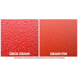 peinture grainée gros grains fins rouge